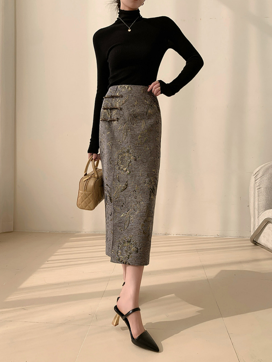 Xin Hua Oriental Skirt-The Black Bow-