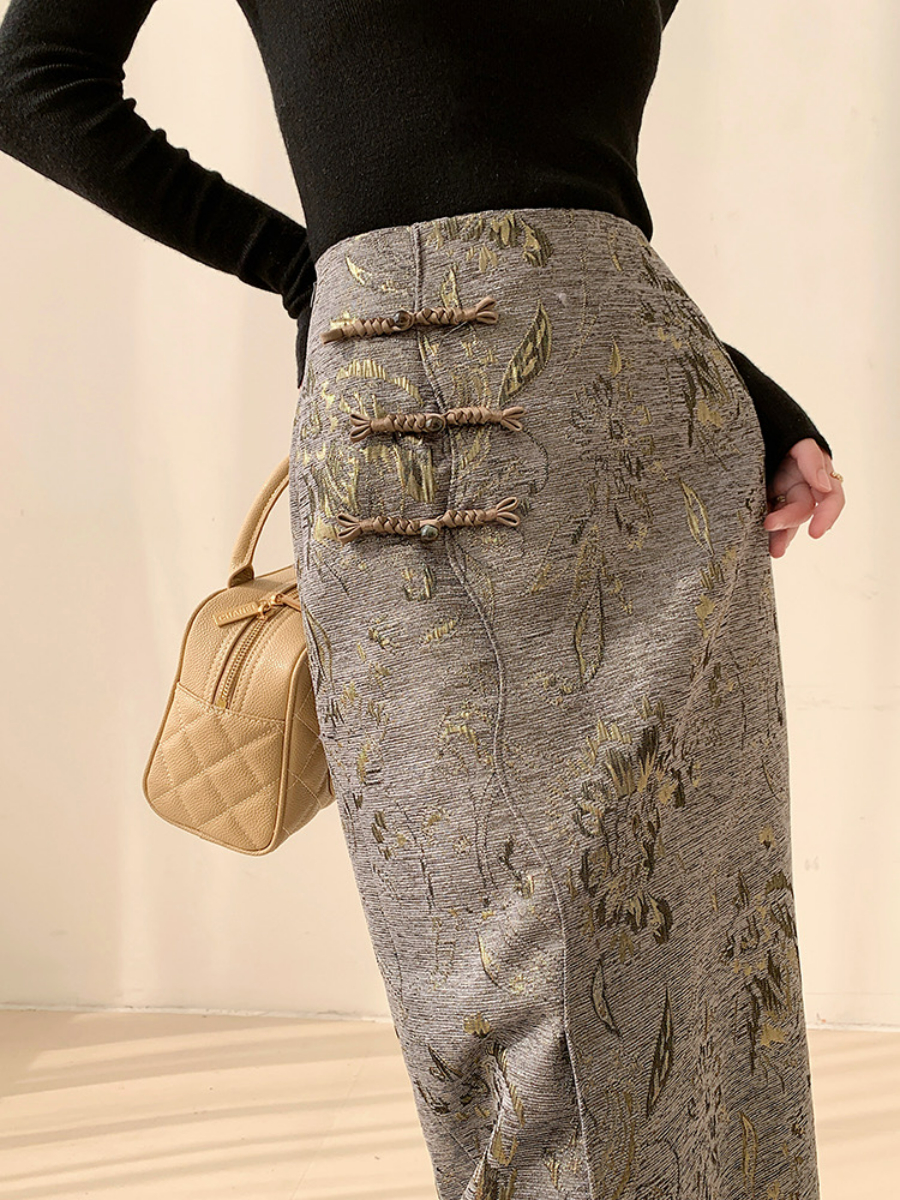 Xin Hua Oriental Skirt-The Black Bow-