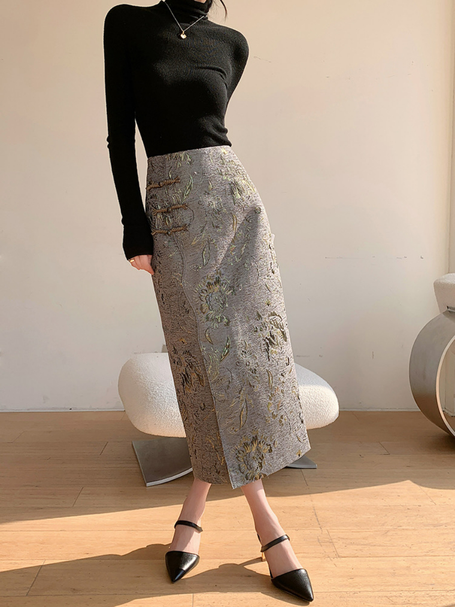 Xin Hua Oriental Skirt-The Black Bow-