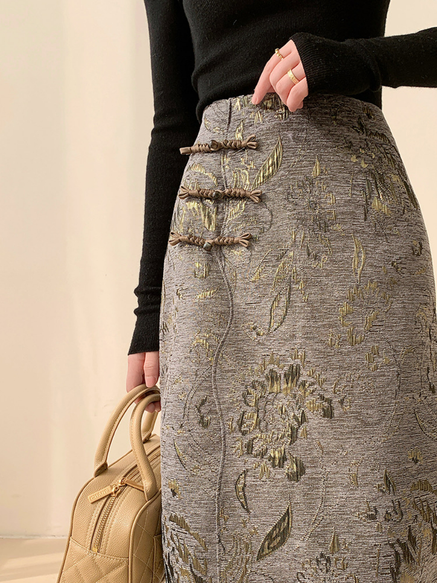 Xin Hua Oriental Skirt-The Black Bow-