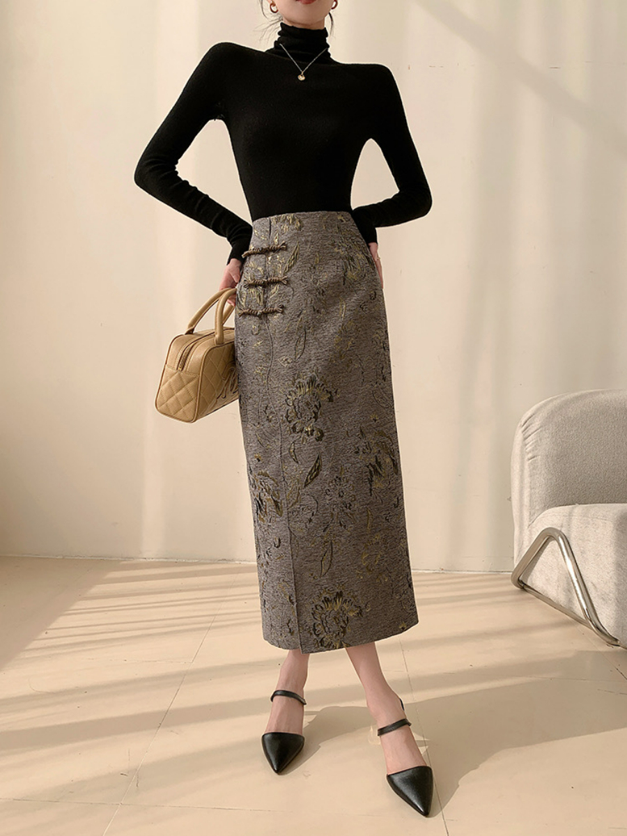 Xin Hua Oriental Skirt-The Black Bow-