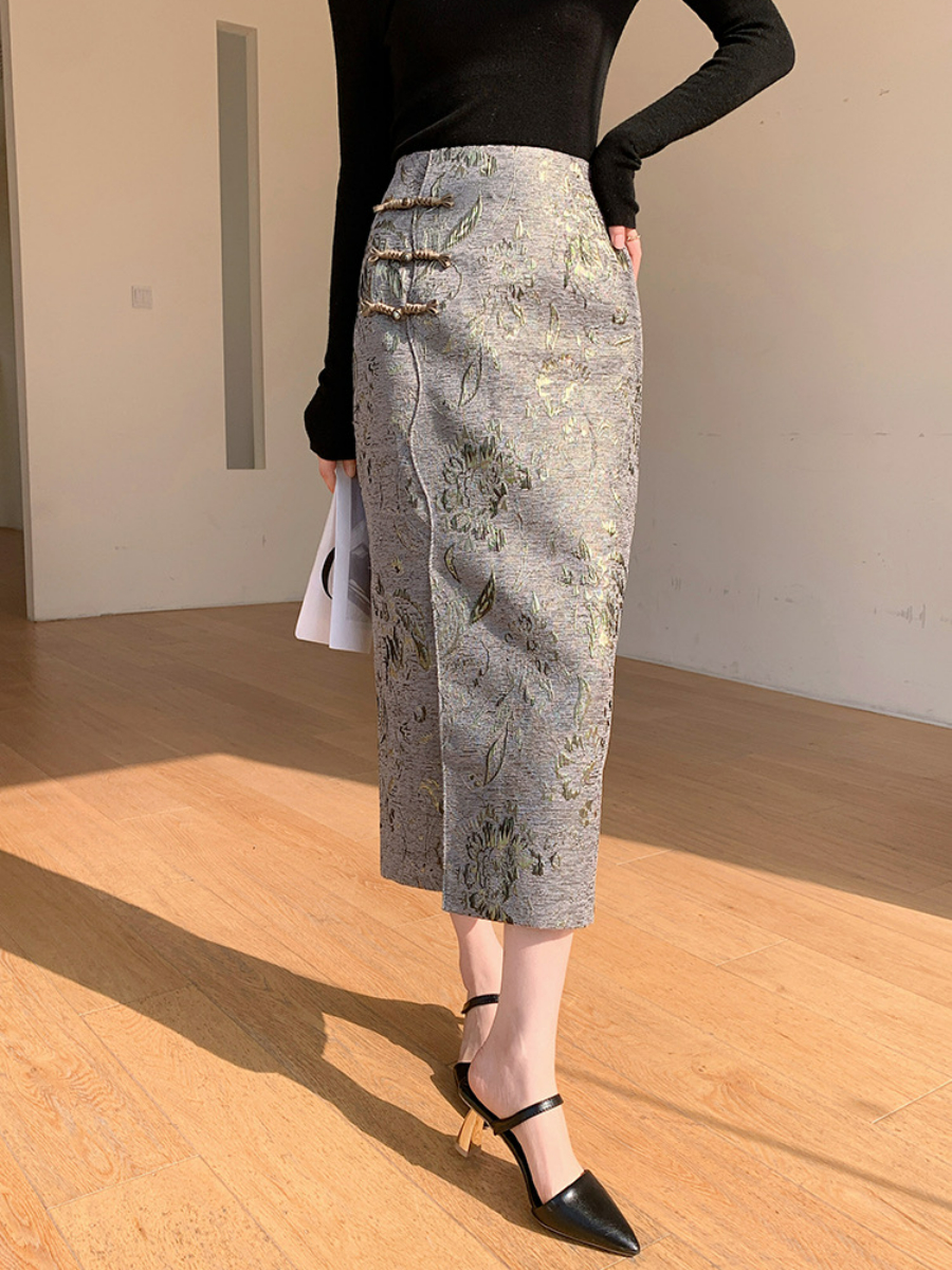 Xin Hua Oriental Skirt-The Black Bow-