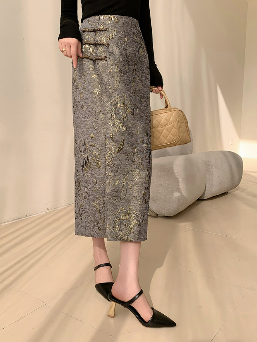 Xin Hua Oriental Skirt-The Black Bow-