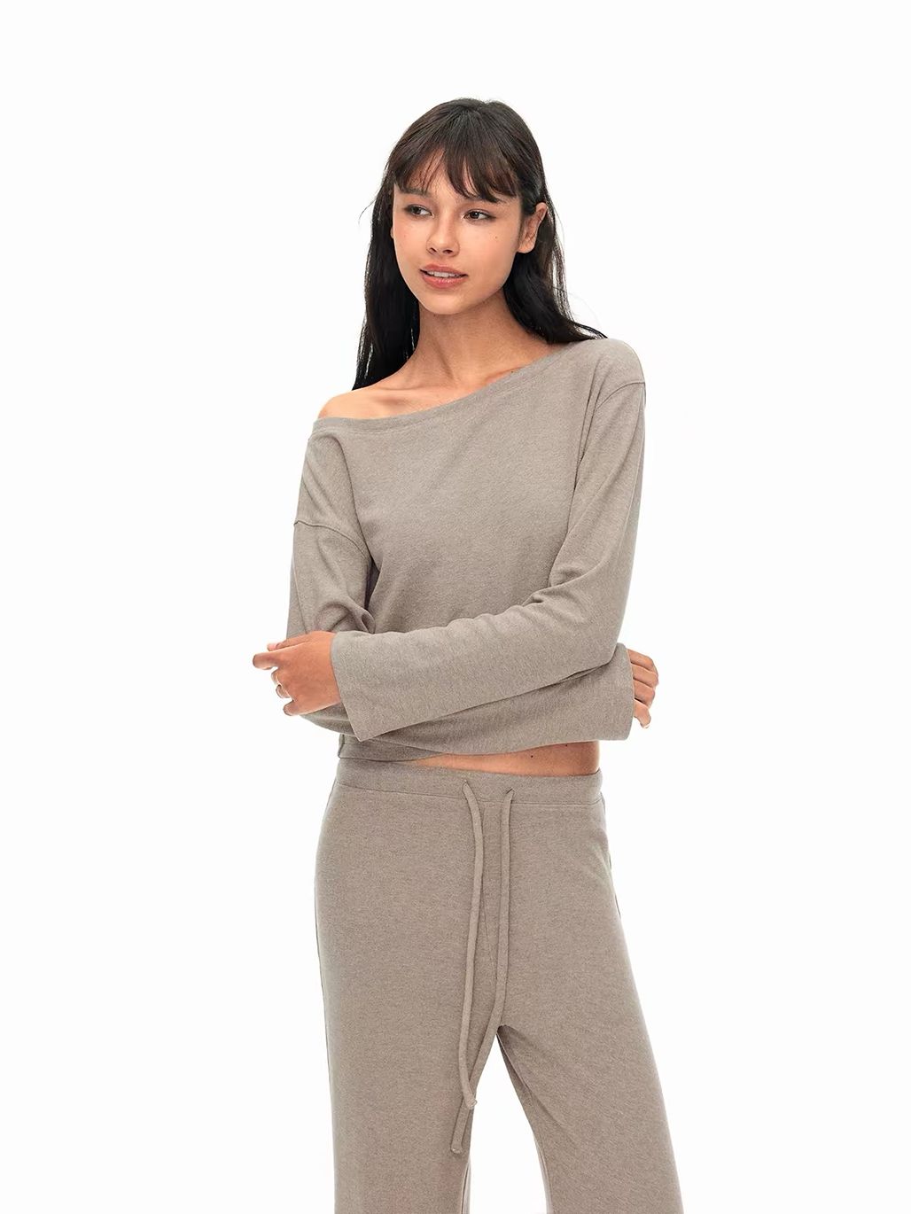 Gracia One Shoulder Knit Top & Drawstring Pants (Sold Seperately)