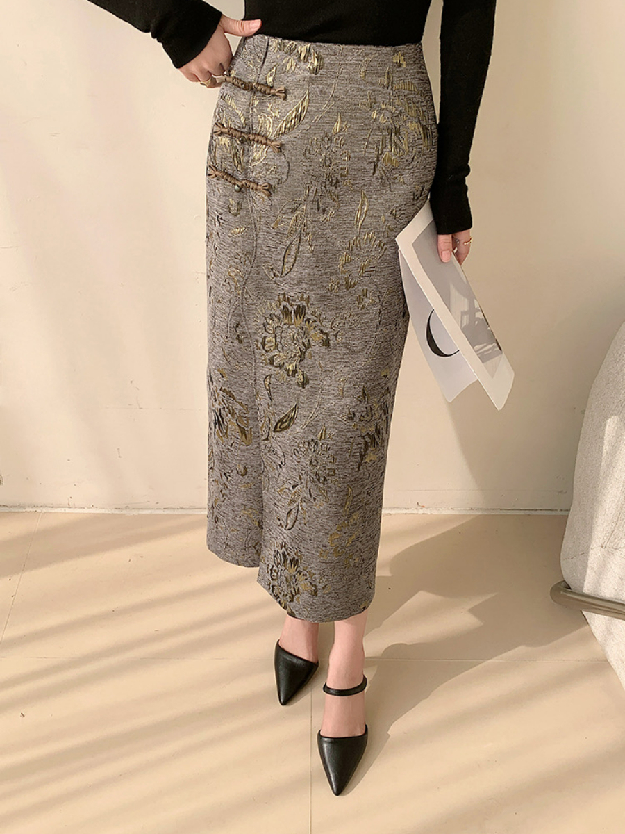 Xin Hua Oriental Skirt-The Black Bow-