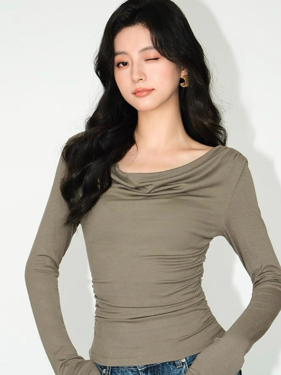 Alice One Shoulder/ Swing Collar Two Way Top