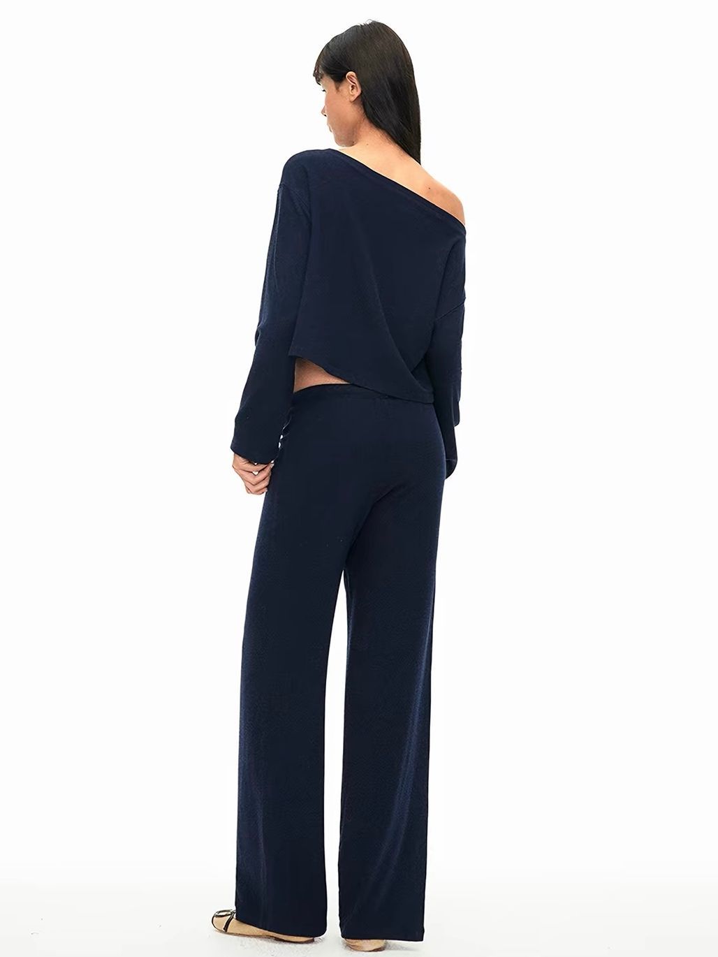 Gracia One Shoulder Knit Top & Drawstring Pants (Sold Seperately)