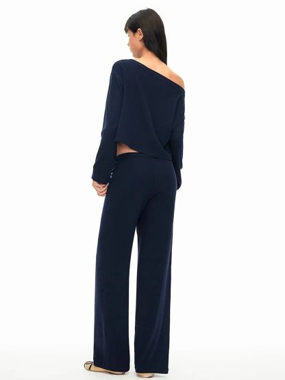Gracia One Shoulder Knit Top & Drawstring Pants (Sold Seperately)