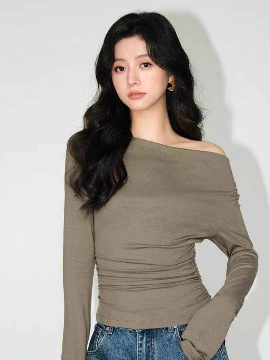 Alice One Shoulder/ Swing Collar Two Way Top