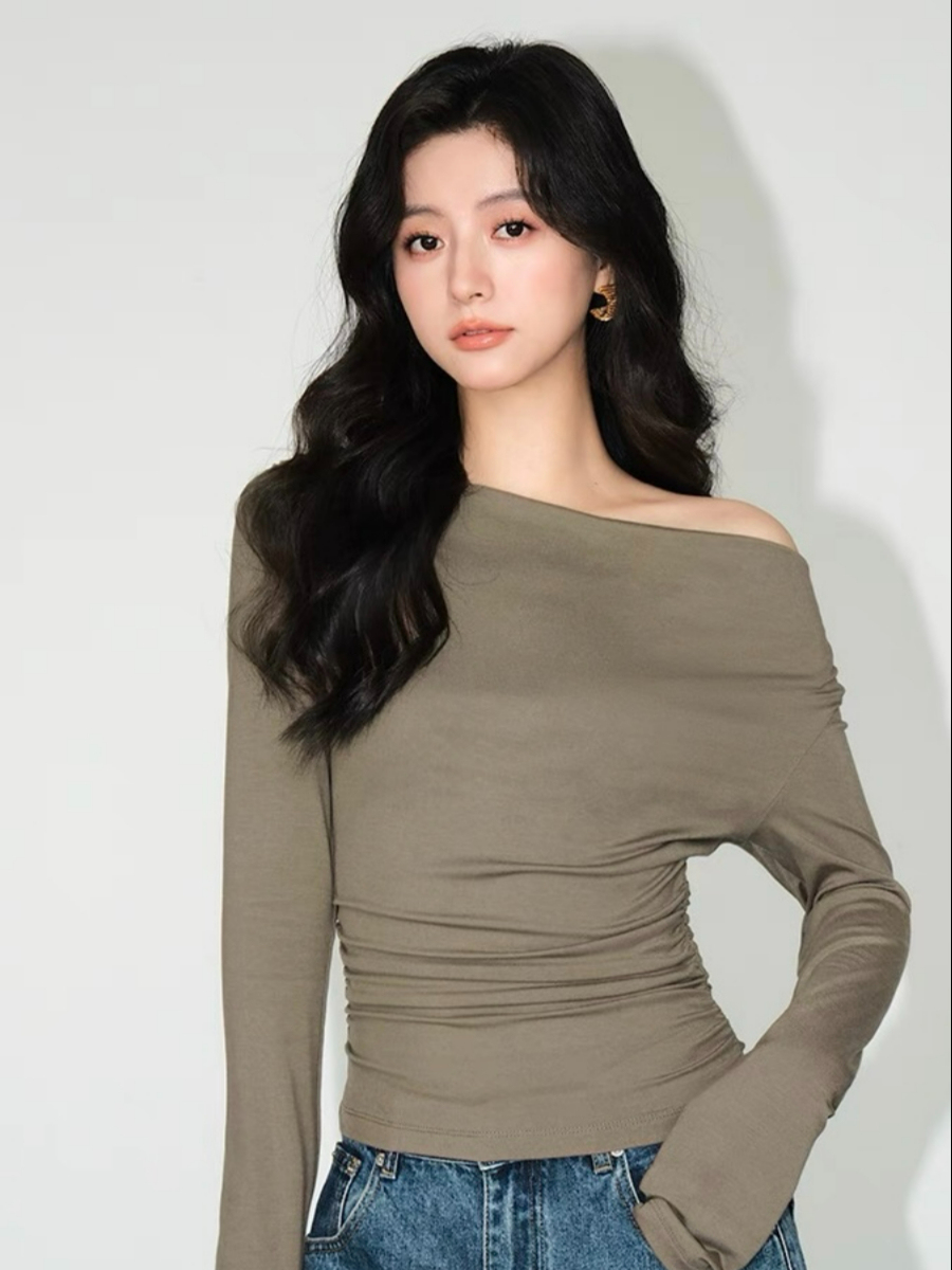 Alice One Shoulder/ Swing Collar Two Way Top