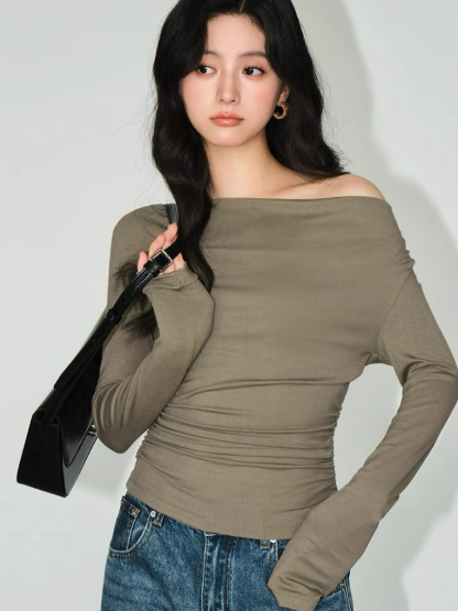 Alice One Shoulder/ Swing Collar Two Way Top