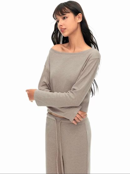 Gracia One Shoulder Knit Top & Drawstring Pants (Sold Seperately)
