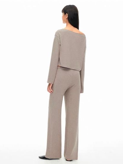 Gracia One Shoulder Knit Top & Drawstring Pants (Sold Seperately)