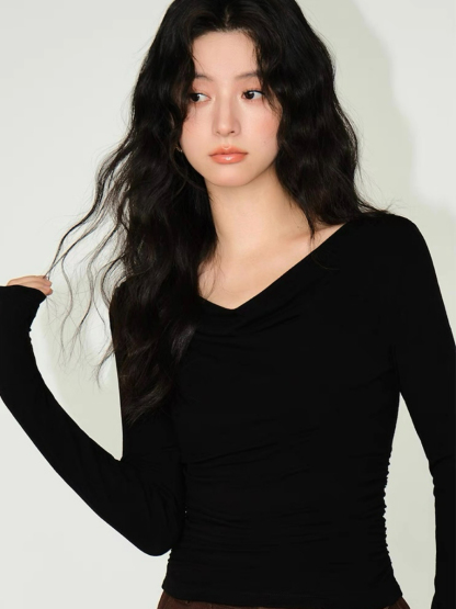 Alice One Shoulder/ Swing Collar Two Way Top