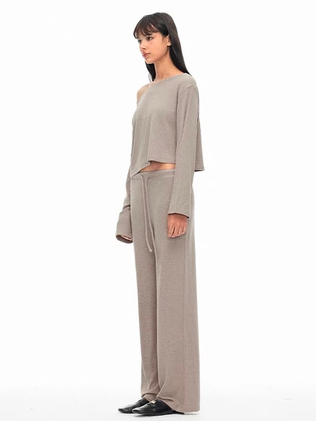 Gracia One Shoulder Knit Top & Drawstring Pants (Sold Seperately)