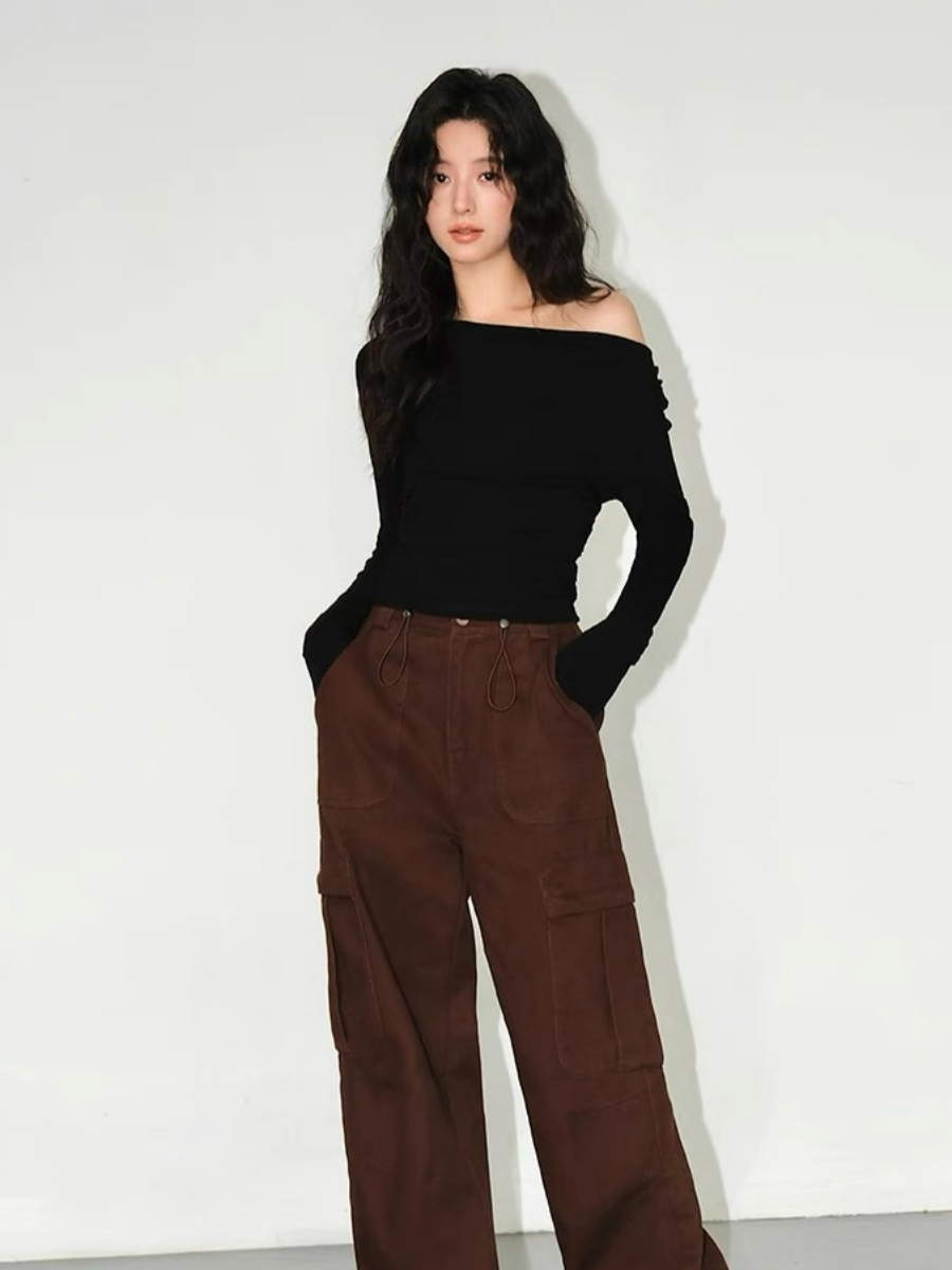 Alice One Shoulder/ Swing Collar Two Way Top