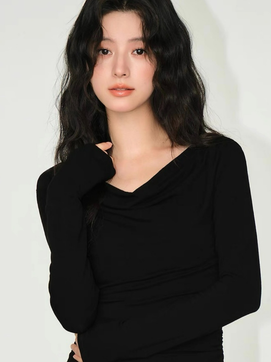 Alice One Shoulder/ Swing Collar Two Way Top