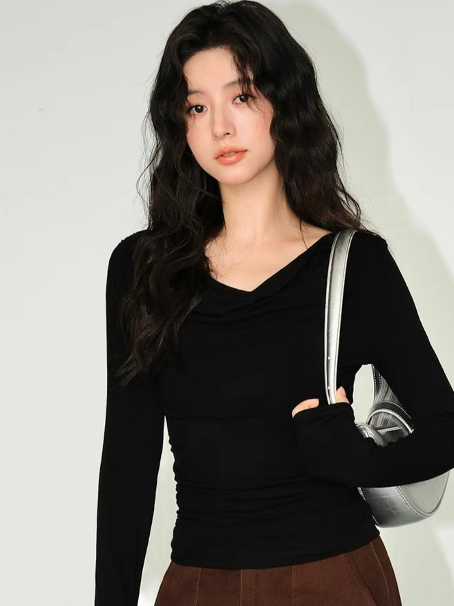 Alice One Shoulder/ Swing Collar Two Way Top