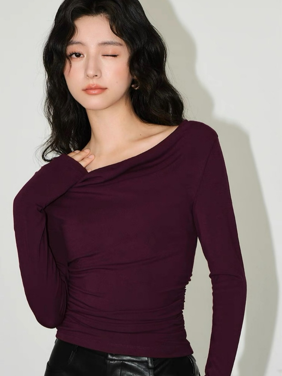 Alice One Shoulder/ Swing Collar Two Way Top