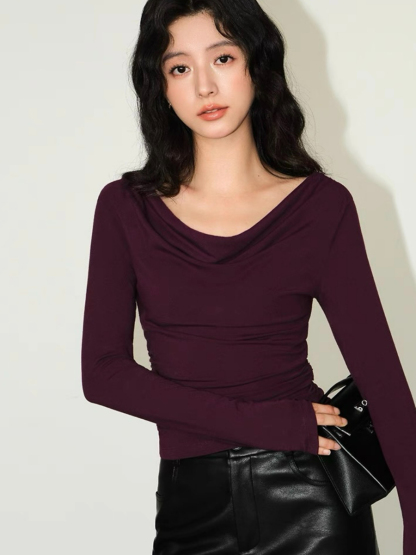 Alice One Shoulder/ Swing Collar Two Way Top