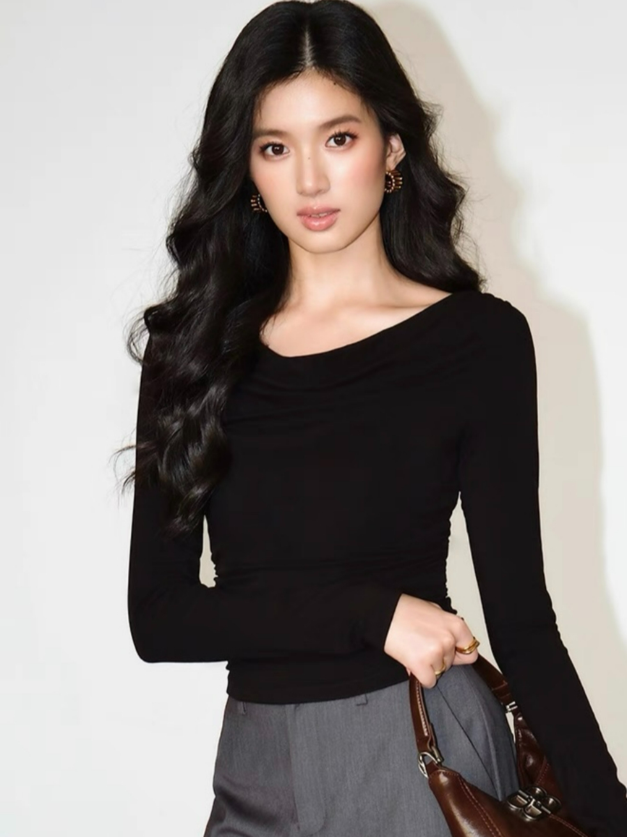 Alice One Shoulder/ Swing Collar Two Way Top