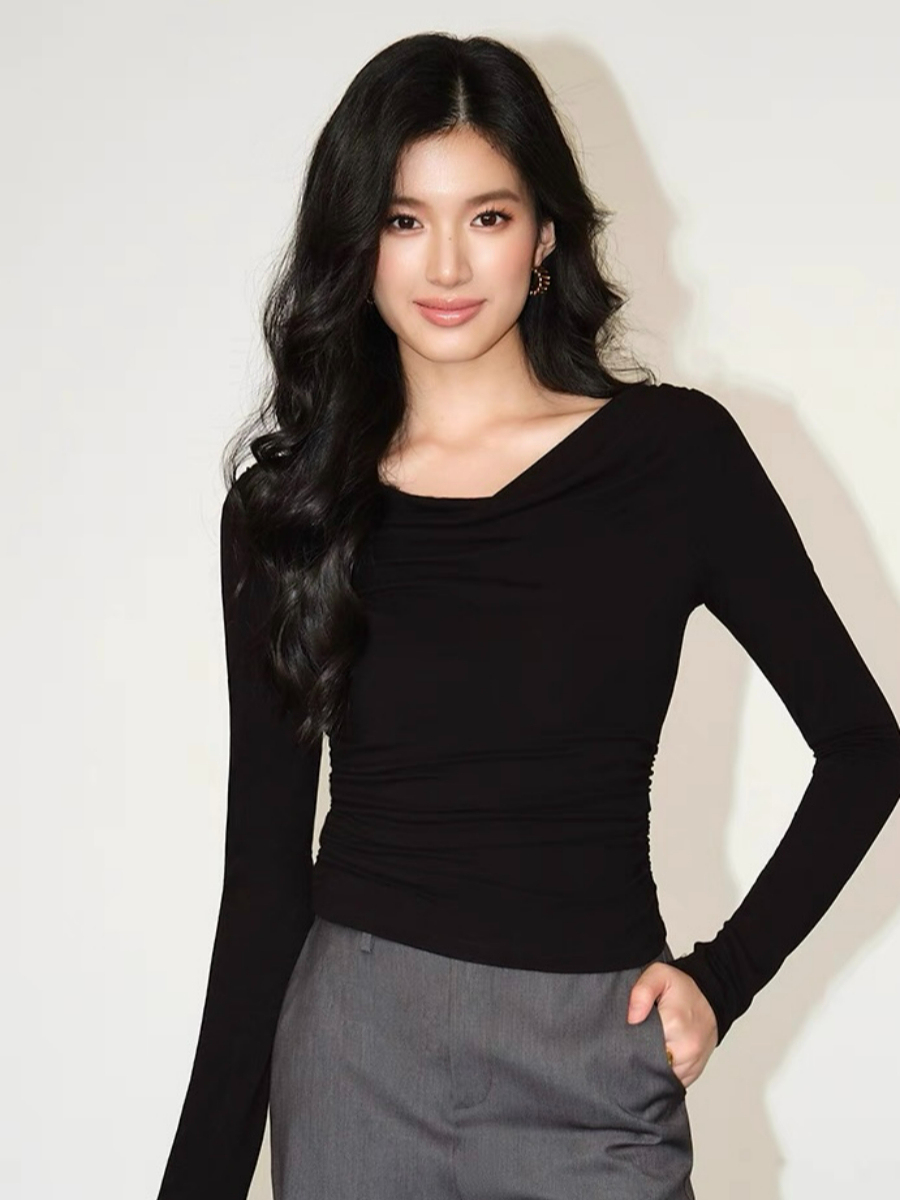 Alice One Shoulder/ Swing Collar Two Way Top