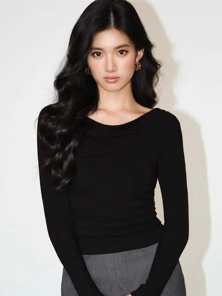 Alice One Shoulder/ Swing Collar Two Way Top