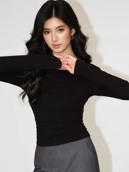 Alice One Shoulder/ Swing Collar Two Way Top