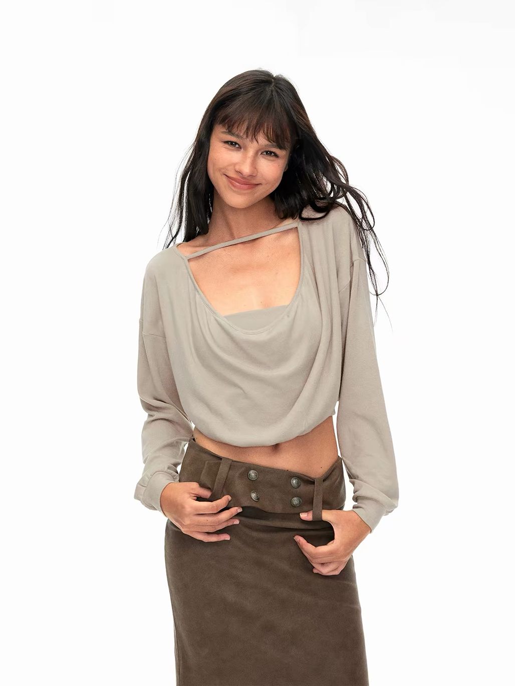 Giselle Three-Way Convertible Draped Top