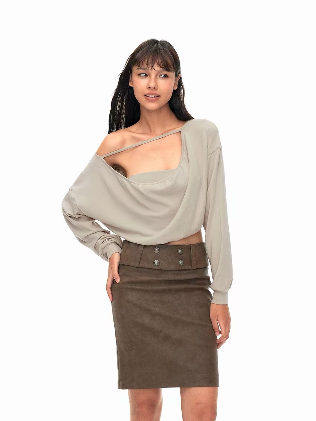 Giselle Three-Way Convertible Draped Top