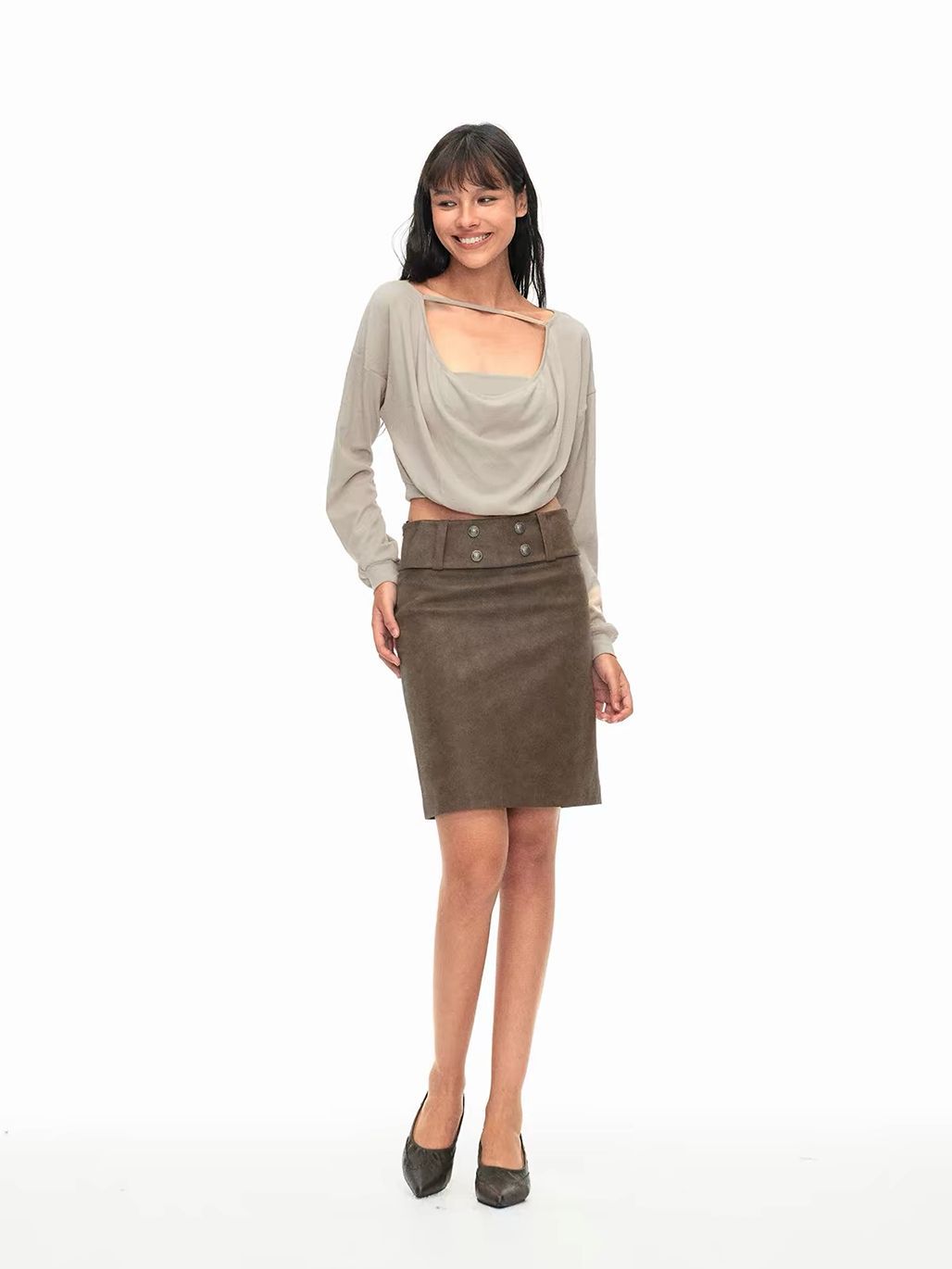 Giselle Three-Way Convertible Draped Top