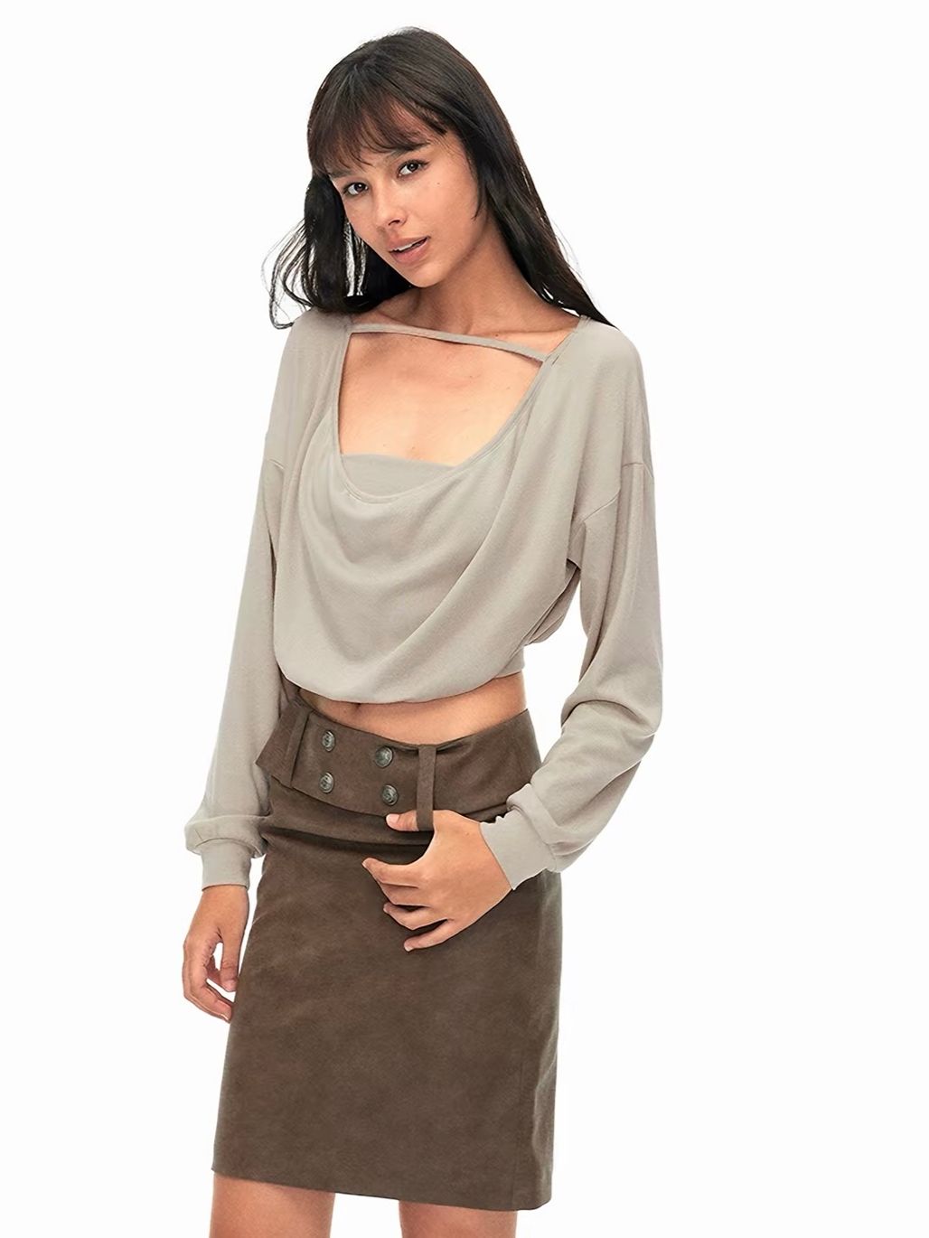 Giselle Three-Way Convertible Draped Top