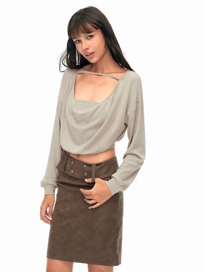 Giselle Three-Way Convertible Draped Top
