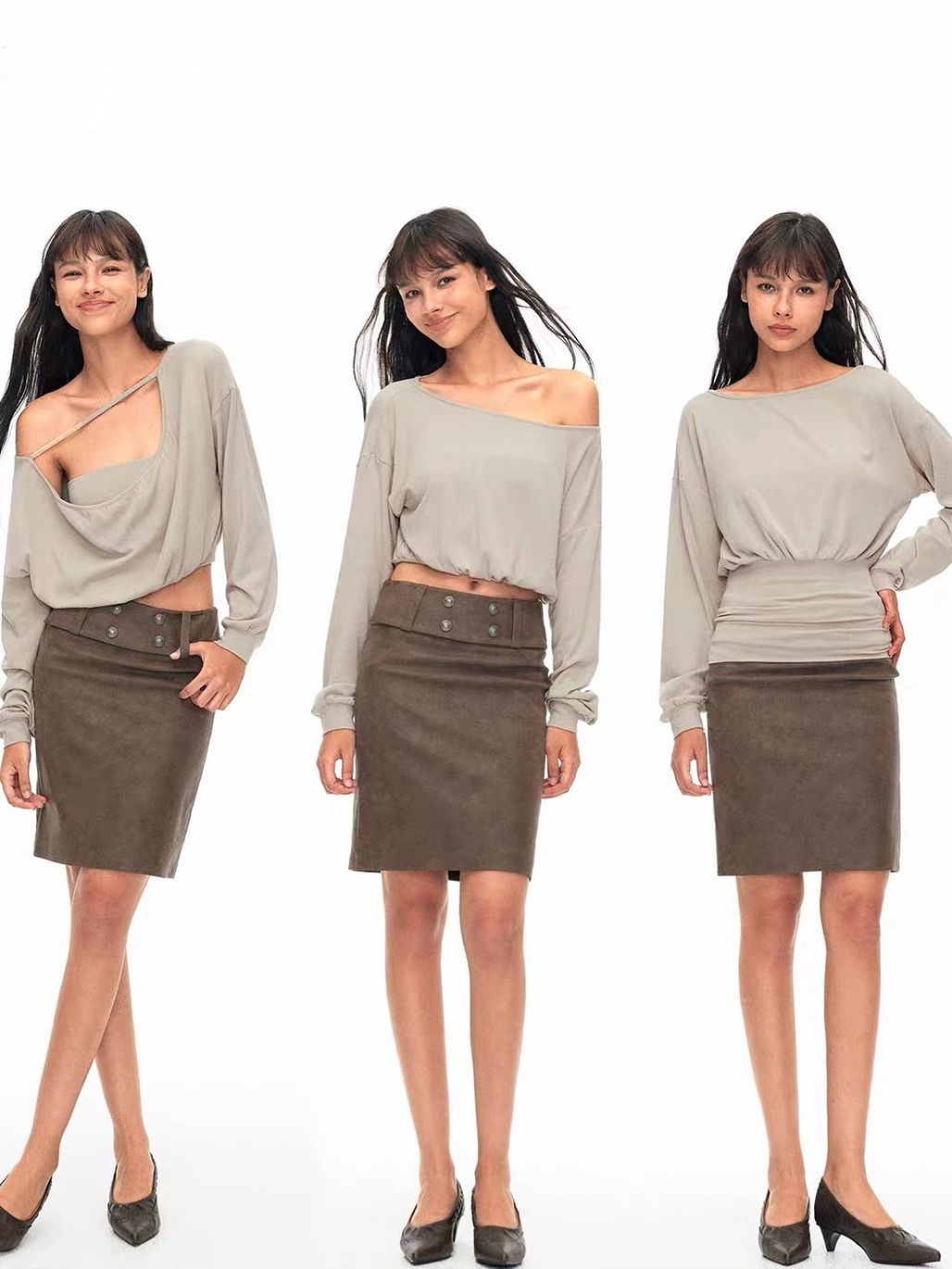 Giselle Three-Way Convertible Draped Top