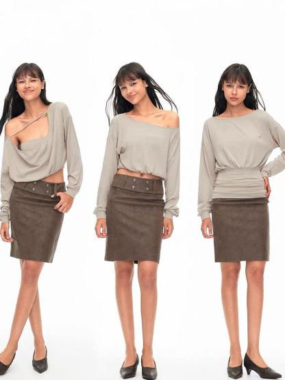Giselle Three-Way Convertible Draped Top