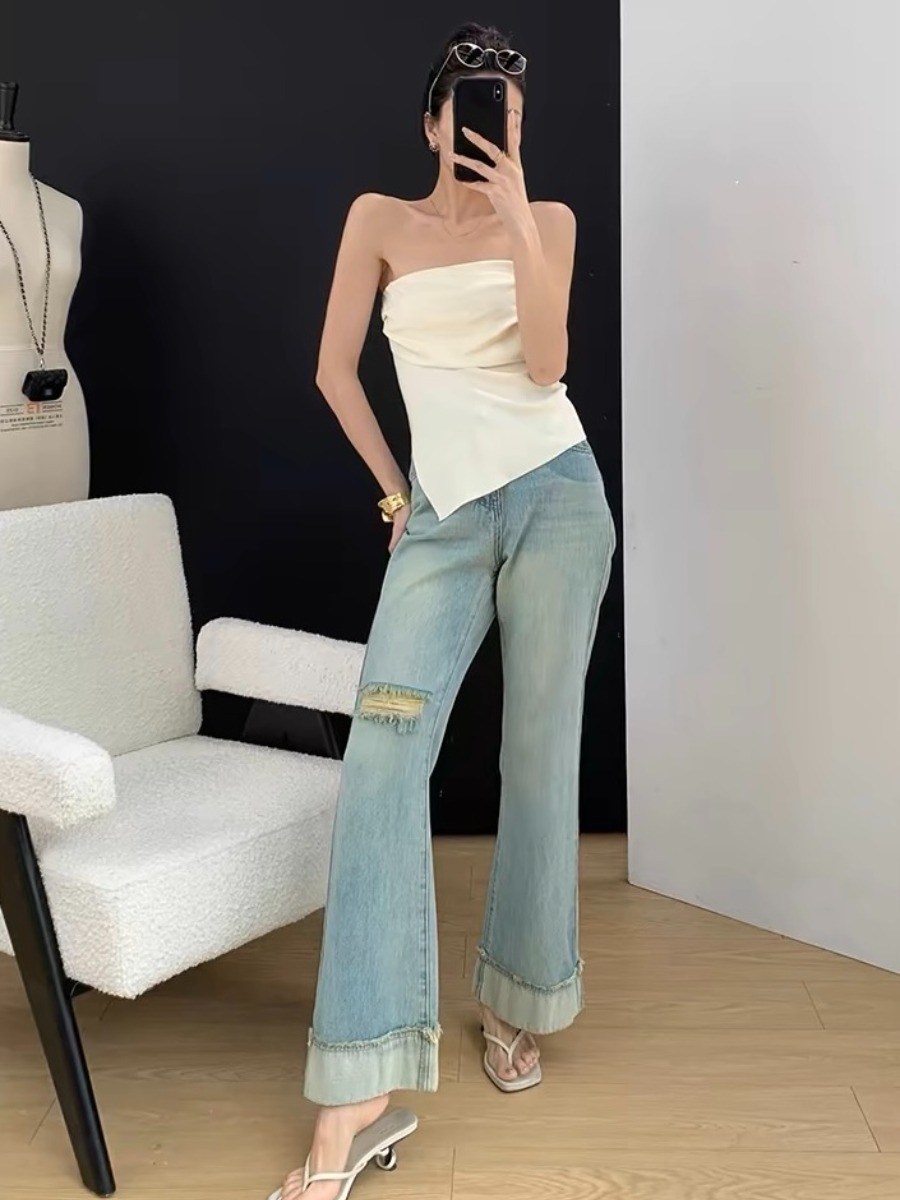 Tasoula Knit Tube Top-The Black Bow-