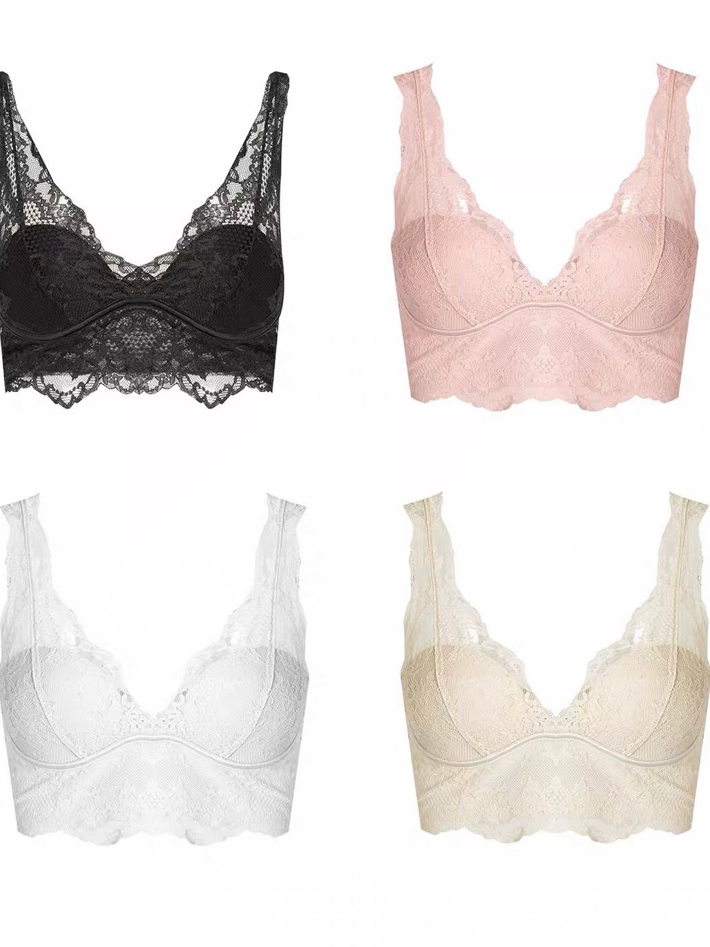 Glorya Floral-Lace Bralette Top