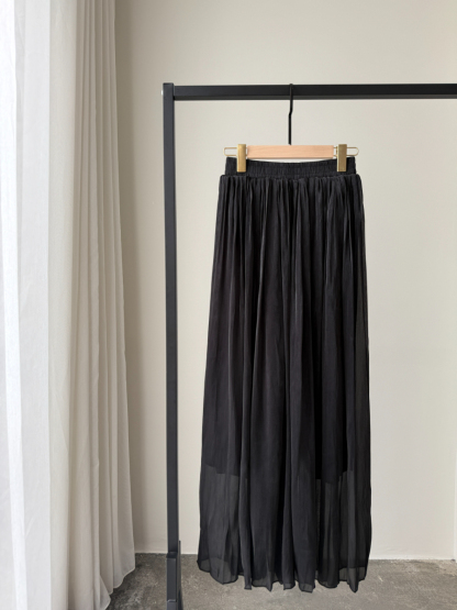 Yun Er Flowy Wide Leg Pants-The Black Bow-