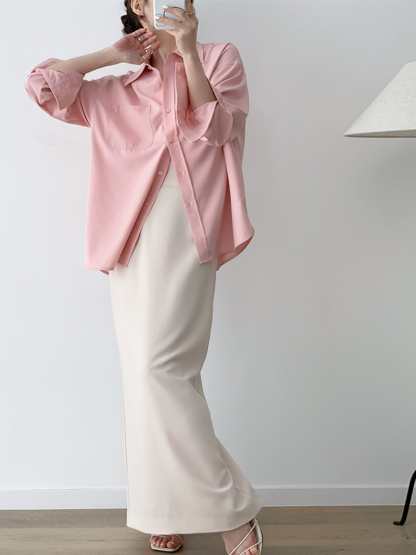 Xaylee Drop Shoulder Shirt-The Black Bow-