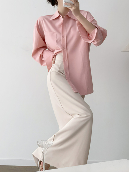 Xaylee Drop Shoulder Shirt-The Black Bow-