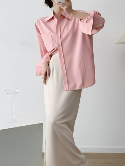 Xaylee Drop Shoulder Shirt-The Black Bow-