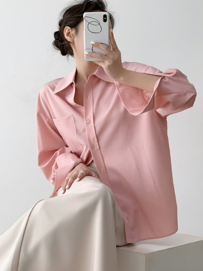 Xaylee Drop Shoulder Shirt-The Black Bow-