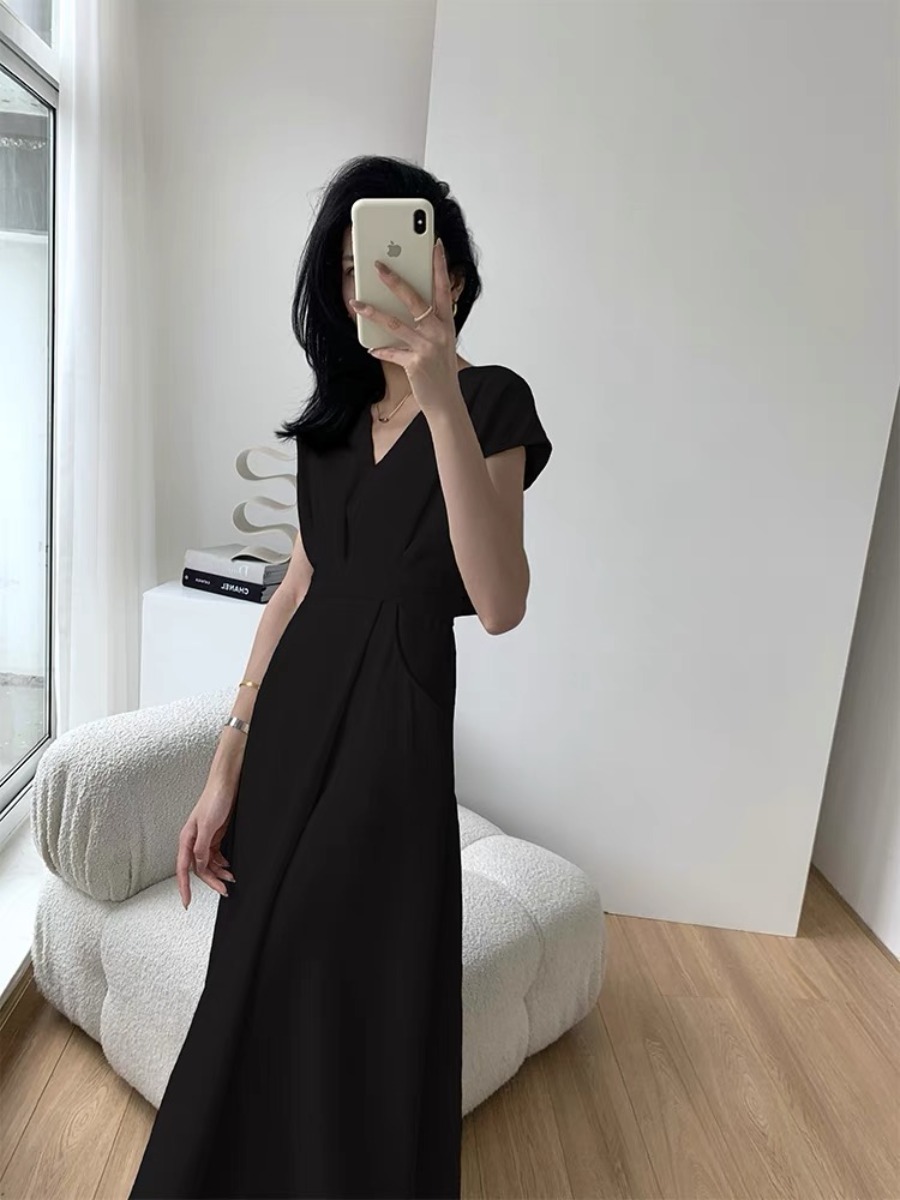 Trixie Tie Back A-Line Dress-The Black Bow-