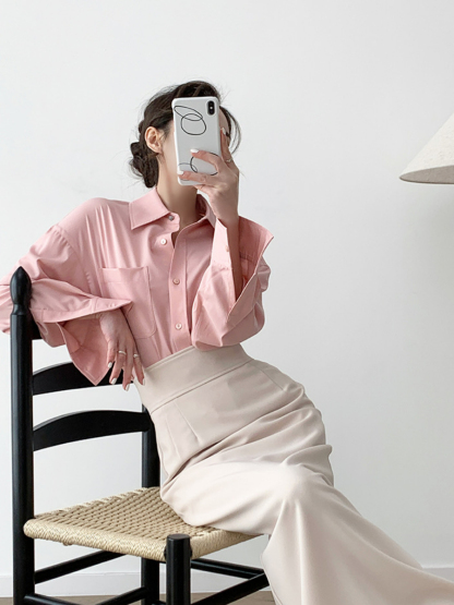 Xaylee Drop Shoulder Shirt-The Black Bow-