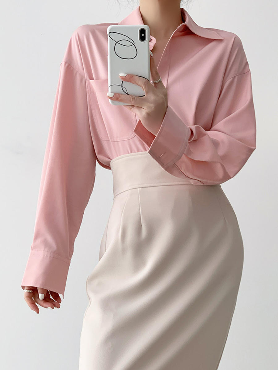Xaylee Drop Shoulder Shirt-The Black Bow-