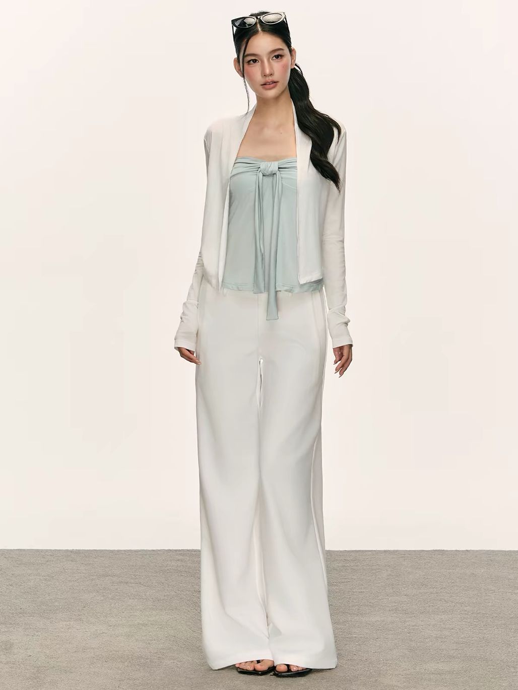 Ginny Bow-Front Tube Top & Cardigan (Sold Seperately)
