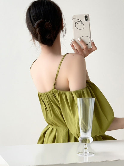 Xochi Off Shoulder Cami Dress-The Black Bow-