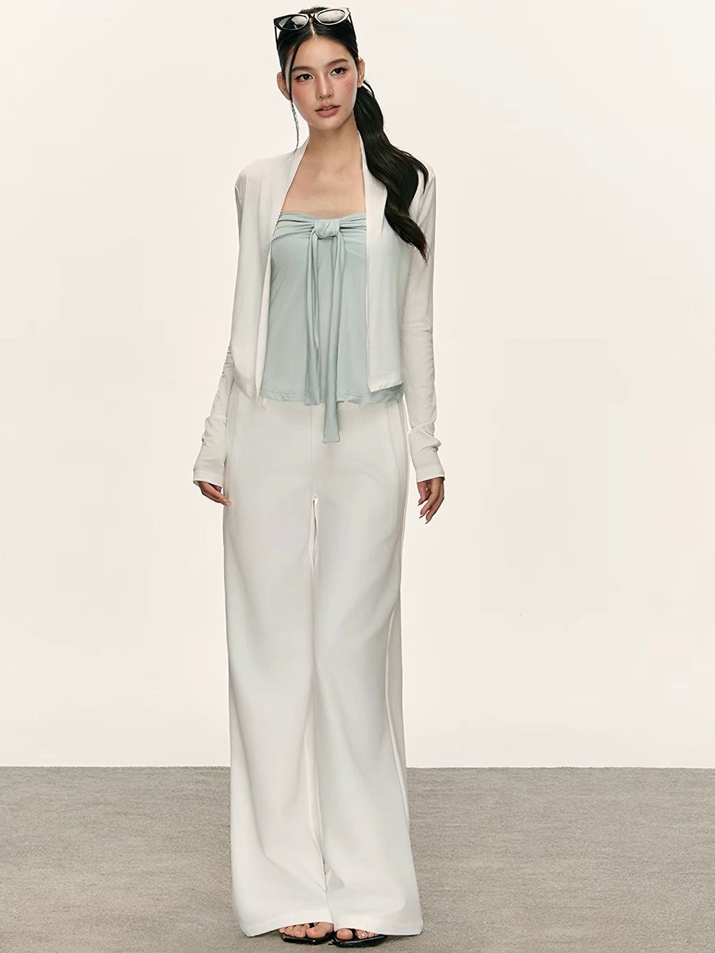 Ginny Bow-Front Tube Top & Cardigan (Sold Seperately)