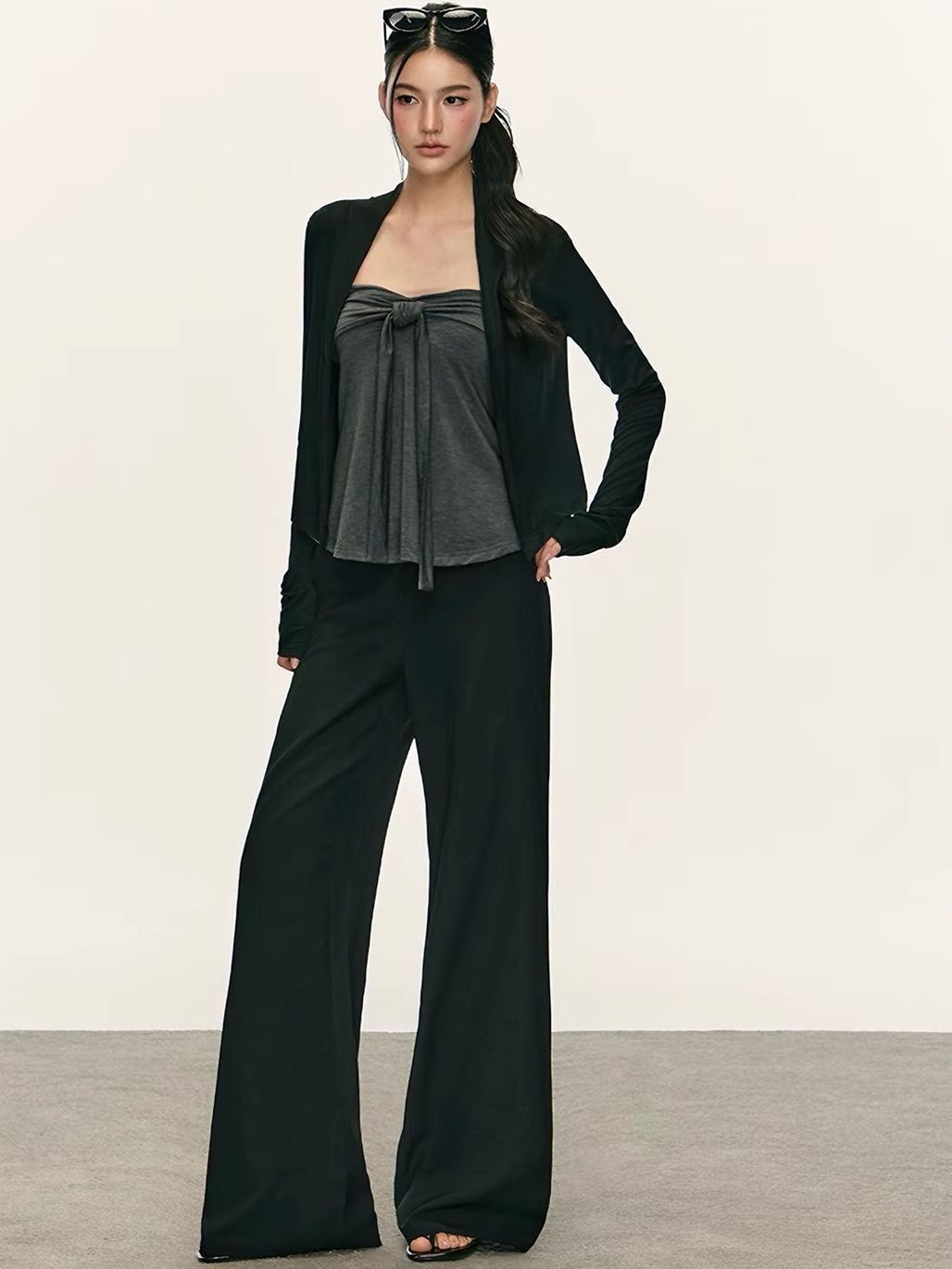 Ginny Bow-Front Tube Top & Cardigan (Sold Seperately)