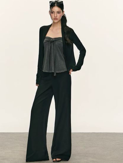 Ginny Bow-Front Tube Top & Cardigan (Sold Seperately)